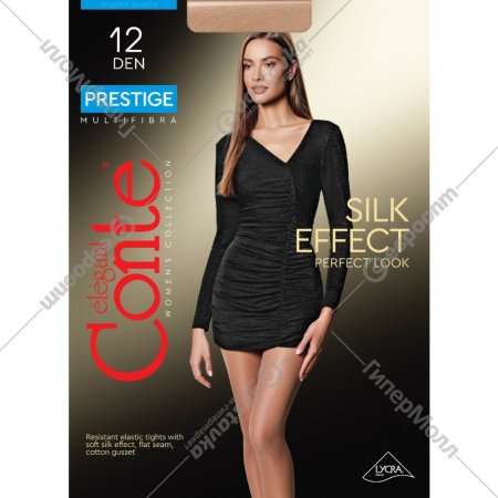 Колготки женские «Conte Elegant» Prestige, 12 den, nero, размер 3