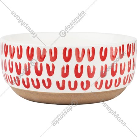 Миска-боул «AksHome» Love Print, красный, 17х7.4 см