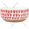 Миска-боул «AksHome» Love Print, красный, 17х7.4 см