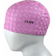 Шапочка для плавания «Cliff» силиконовая с лайкрой 3D, CS-530, розовый