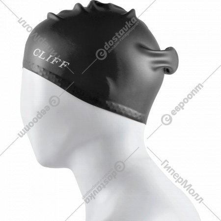Шапочка для плавания «Cliff» силиконовая, для длинных волос CS13/2, черный