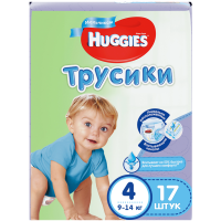 

Однор.трус."HUGGIES"(conv4 boy 17шт)