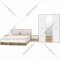 Комплект мебели в спальню «Интерлиния» Scandi-2, белый платинум/дуб золотой