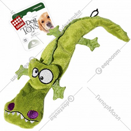 Игрушка для собак «GiGwi» крокодил, с 4 пищалками, 38 см