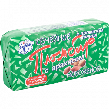 Мороженое «УП Минский хладокомбинат №2» Семейное с арахисом, 230 г