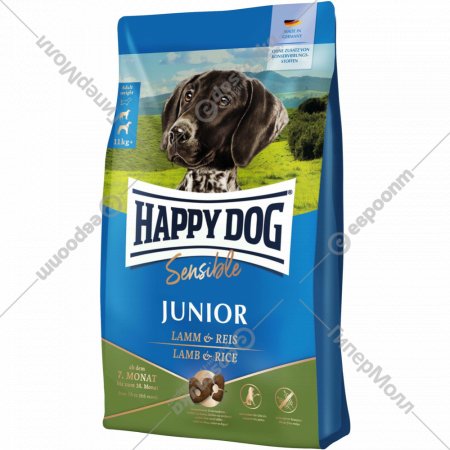 Корм для щенков «Happy Dog» Sensible Puppy Lamm & Reis, 61013, ягненок и рис, 10 кг