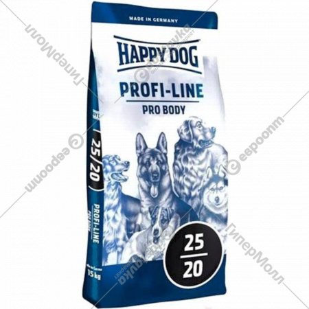 Корм для собак «Happy Dog» Profi-Line 25/20 Pro Body, 02266, 15 кг