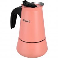 Гейзерная кофеварка «Kitfort» КТ-7148-1, темно-коралловый