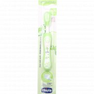 Зубная щетка «Chicco» с эргономичной ручкой, 6 мес+, зеленая, 1 шт