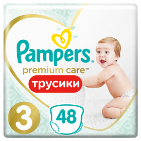 Тру­си­ки «Pampers» Premium Care 6-11 кг, размер 3, 48 шт