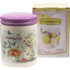 Банка для сыпучих продуктов «Elrington» Strawberry story, 110-07192, 730 мл