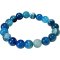 Элитный браслет «Агат синий» 40343, р. 16