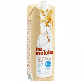 На­пи­ток ов­ся­ный «Ne moloko» клас­си­че­ский, лайт, 1.5%, 1 л