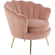 Кресло «Halmar» Amorinito, светло-розовый/золотой
