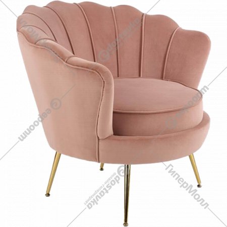 Кресло «Halmar» Amorinito, светло-розовый/золотой