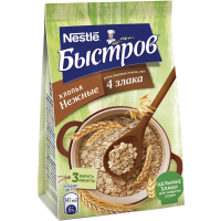 

Каша "БЫСТРОВ" (хл.овс., 4 злака) 350 гр