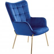 Кресло «Halmar» Castel 2, темно-синий/золотой