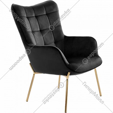 Кресло «Halmar» Castel 2, черный/золотой