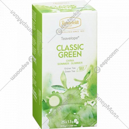 Чай зеленый «Ronnefeldt» классический, 25 пакетиков