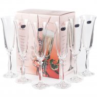 Набор бокалов для шампанского «Bohemia Crystal» Angela, 6 шт, 190 мл