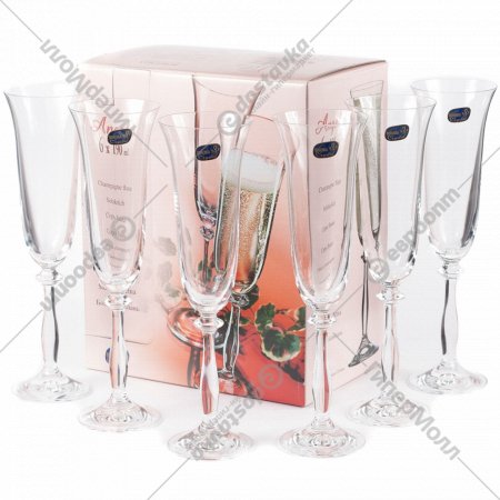 Набор бокалов для шампанского «Bohemia Crystal» Angela, 40600/190, 6х190 мл