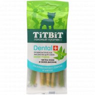 Палочка «TiTBiT» Дентал+ витая с сыром, для собак