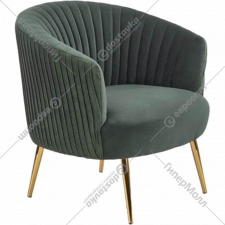 Кресло «Halmar» Crown, темно-зеленый/золотой