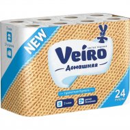 Туалетная бумага «Veiro» Домашняя, белый, 2 слоя, 24 рулона