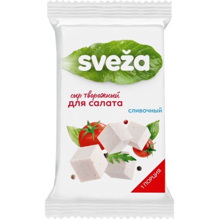 Сыр творожный Савушкин сливочный, салатный, 50%, 100 г