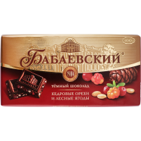 

Шоколад тем"БАБАЕВСКИЙ"кед ор/лес яг100г