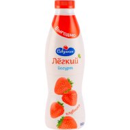 Йогурт «Савушкин» Лёгкий, с наполнителем клубника, 1%, 900 г