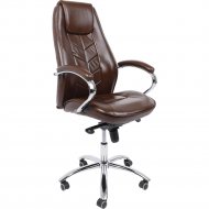 Офисное кресло «AksHome» Kapral, натуральная кожа/коричневый