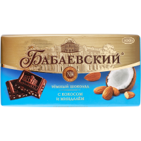 

Шоколад тем "БАБАЕВСКИЙ"(минд/кокос)100г