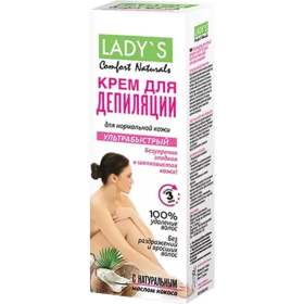 Крем для депиляции «Lady's» Comfort Naturals, Ультрабыстрый, 100 мл