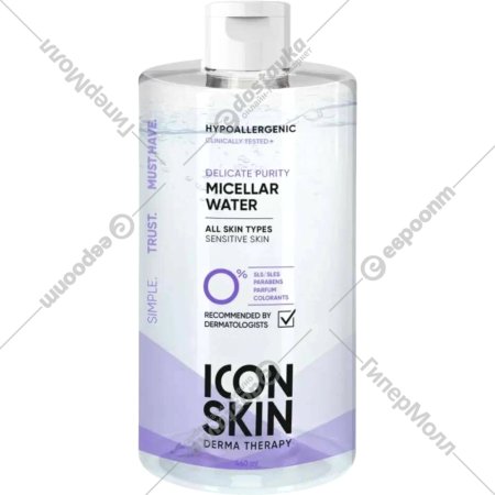 Мицеллярная вода «Icon Skin» Delicate Purity, очищающая, 450 мл