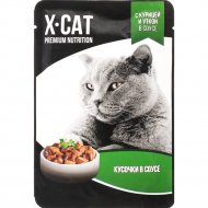 Корм для кошек «X-Cat» с курицей и уткой в соусе, 85 г