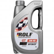 Моторное масло «Rolf» GT SAE 5W-40, API SN/CF, 322436, 4 л