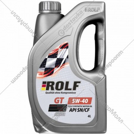 Моторное масло «Rolf» GT SAE 5W-40, API SN/CF, 322436, 4 л