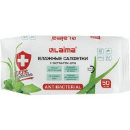 Салфетки влажные Laima Антибактериальные, 116557, 50 шт