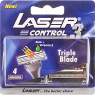 Набор сменных кассет для бритвы «Laser» Control 3, 4 кассеты