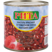 

Фасоль красная"RITA"(томат соус)400г
