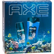 Подарочный набор «AXE» Cool ocean, гель для душа+дезодорант, 250+150 мл