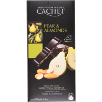 

Шок"CACHET"57% какао(груша-миндаль),100г