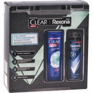 Набор подарочный «Clear&Rexona» Будь уверен, дезодорант 150 мл + шампунь 2в1 200 мл