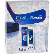 Набор подарочный «Clear&Rexona» Ты в игре, шампунь 200 мл + гель для душа 180 мл