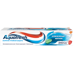 Зубная паста «Aquafresh» Тройная защита, освежающе-мятная, 100 мл