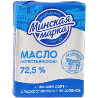 

Масло "МИНСКАЯ МАРКА"(сл/сл) 72,5%, 180г