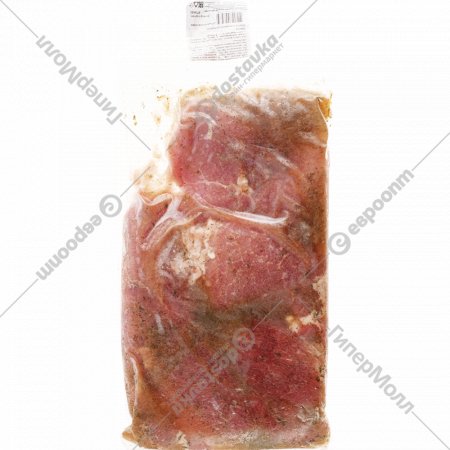 Полуфабрикат из мяса свинины «Шашлык От шефа» замороженный, 1 кг, фасовка 1.5 кг
