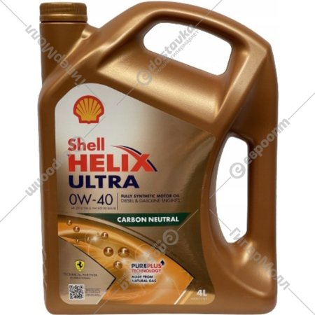 Моторное масло «Shell» Helix Ultra 0W-40, 550065927, 4 л
