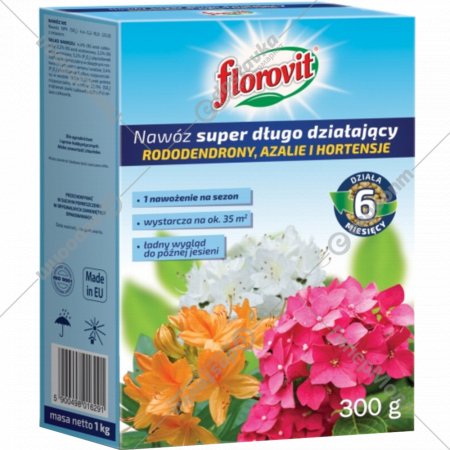 Удобрение «Florovit» Супер, для рододендронов, азалий и гортензий, гранулы, 300 г